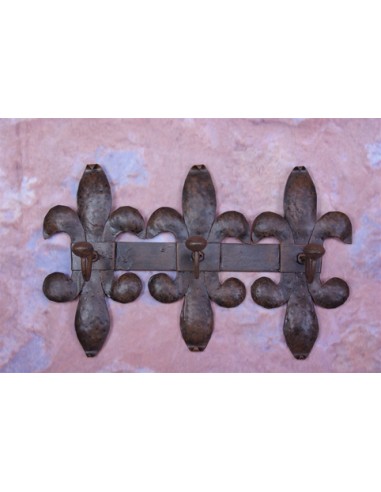 Wrought iron 3 hook coat rack