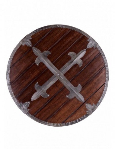 Escudo Vikingo Madera Con Herrajes De Acero