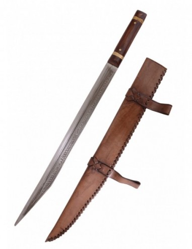 Scramasaxe De Beagnoth Avec Fourreau Cuir - Magasin médiéval Zetan- Épées historiques