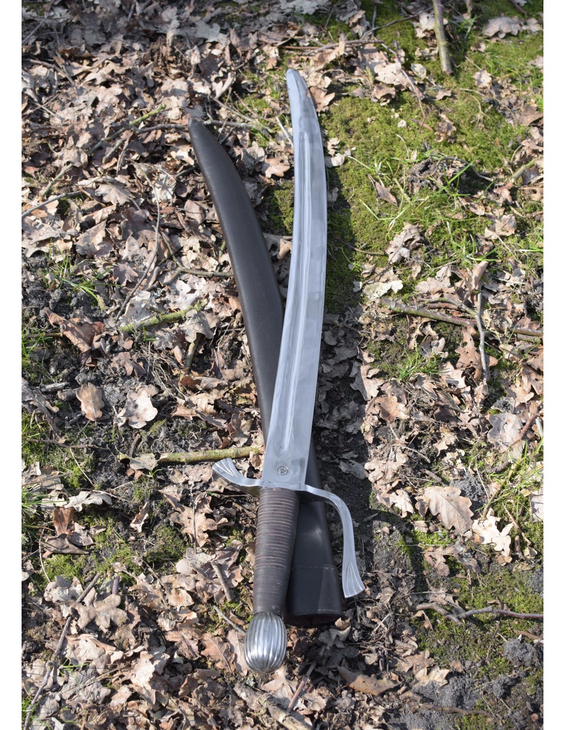 Falchion With Leather Scabbard, Practical Blunt