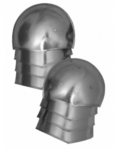 Medieval Spaulders, Four Pieces, 1.6Mm Steel, Pair - Zetan Medieval Store- Shoulder pads