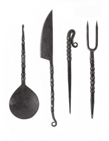 Geschmiedetes Mittelalterliches Besteckset von Zetan Medieval Online-Shop in Mentor und Besteck