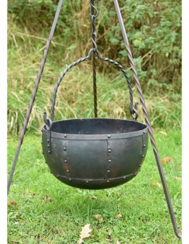 Medieval Riveted Steel Cauldron by Zetan Medieval Online store in Furniture