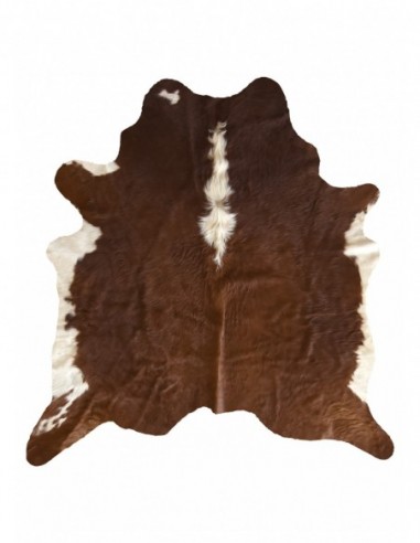 Brown-White Cowhide - Zetan Medieval Store- Natural hair skin