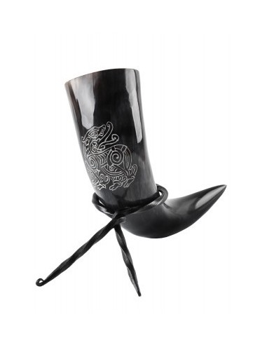 Viking Dragon Drinking Horn With Stand by Zetan Medieval Online store in Viking Drinking Horns