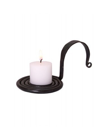 Candlestick, Coiled Design, Hand-Forged